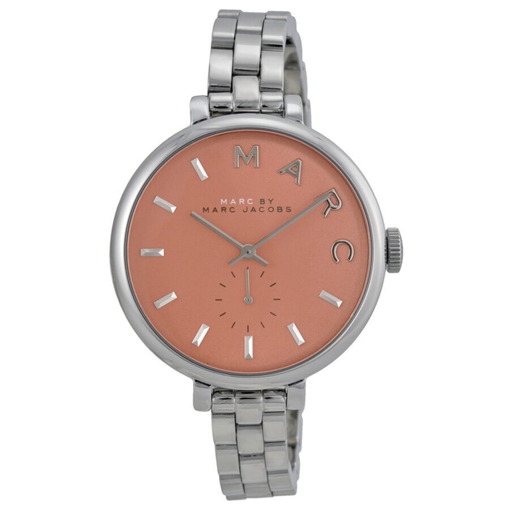 Marc Jacobs Sally Orange Dial Silver Steel Strap Watch